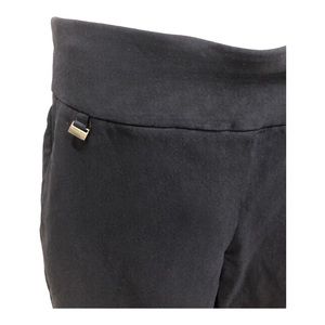 Roz & Ali Size Petite 10 Black Pull-On Dress Capri